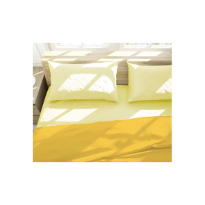 JUEGO SABANA 144 HILOS QUEEN AMARILLO PASTEL CASABLANCA