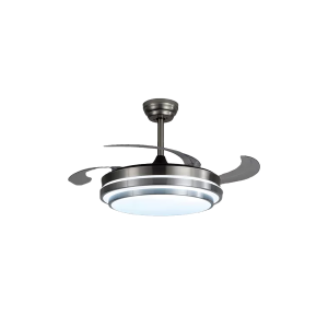 VENTILADOR TECHO CON LUZ PALETAS INVISIBLES ACERO 5148 VITTA