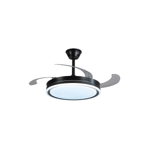 VENTILADOR TECHO CON LUZ PALETAS INVISIBLES NEGRO 5146 VITTA