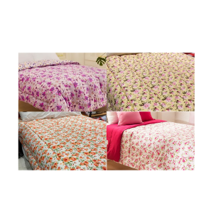 ACOLCHADO PLATA FULL FLORES CASABLANCA