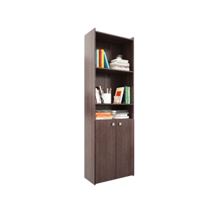 BIBLIOTECA CON PUERTAS BAJAS 1.90MTS WENGUE 1423 ORLANDI