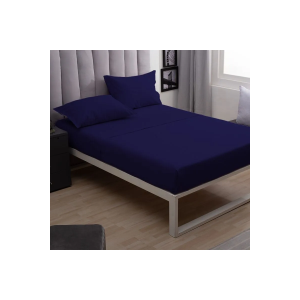 JUEGO SABANA 150 HILOS TWIN PLUS NAVY BLUE CASABLANCA