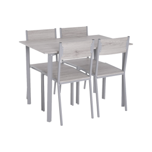 JUEGO DE COMEDOR NEVADA 1.20X0.80 + 4 SILLAS MELAMINA AIMARETTI