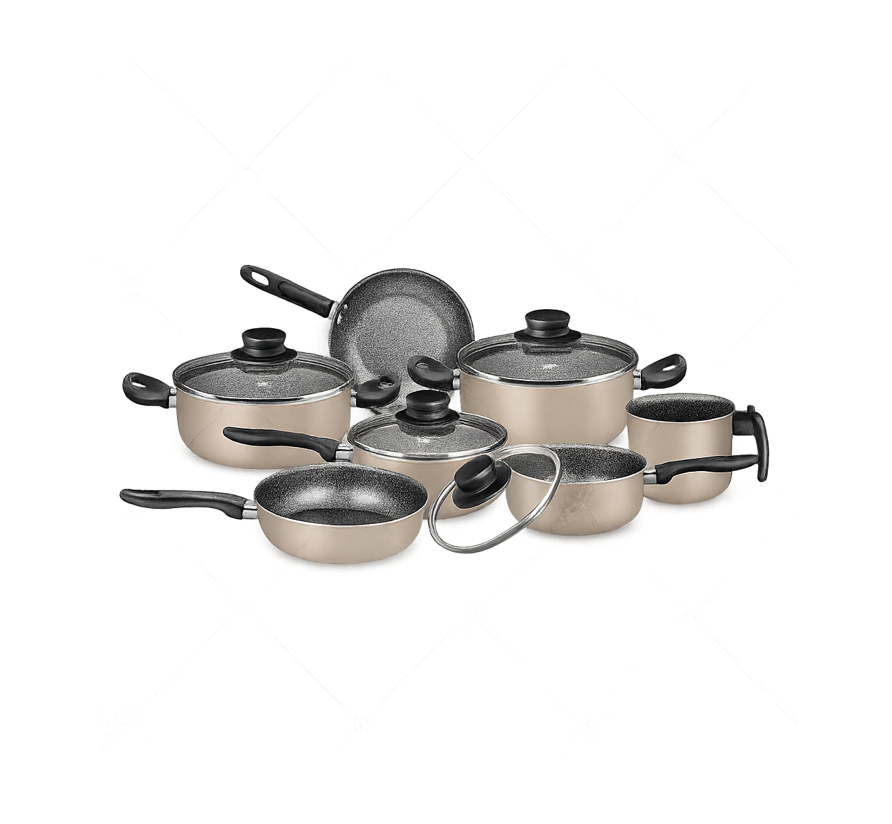 JUEGO DE BATERIA 7 PIEZAS MADRI CHAMPAGNE 3031 MTA