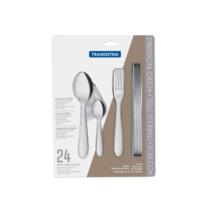 JUEGO DE CUBIERTOS 24 PIEZAS LAGUNA ACERO 66906/840 TRAMONTINA