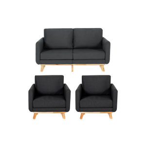 JUEGO SILLON 2 CUERPOS + 2 DE 1 CUERPO GRAFITO J035 SILCAR