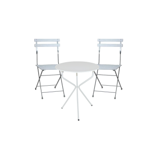 JUEGO MESA + 2 SILLAS CASINO BLANCO COMBO1 AIMARETTI