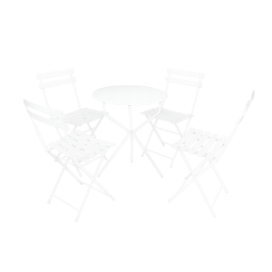 JUEGO MESA + 4 SILLAS CASINO BLANCO COMBO2 AIMARETTI