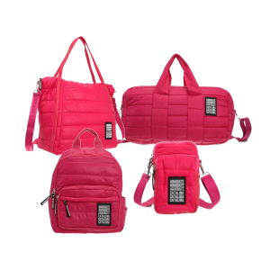 SET MOCHILA CARTERA BOLSO Y PORTACELULAR CHERRY AGARRATE CATALINA