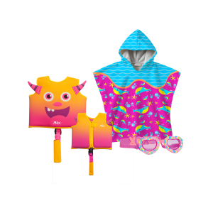 KIT ANTIPARRAS CHALECO PONCHO PINK MIBI