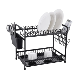 ESCURRIDOR DE PLATOS ALUMINIO NEGRO FAMILY UT-1004N UTILE