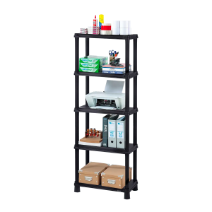 ESTANTERIA PLASTICO NEGRO 5 ESTANTES 5567 RIMAX