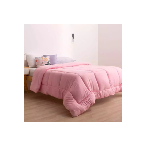 ACOLCHADO ORO LISO FULL ROSA CASABLANCA