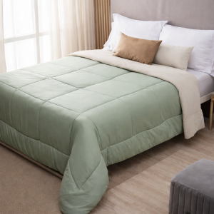 ACOLCHADO BITONO FULL VERDE HUMO CASABLANCA