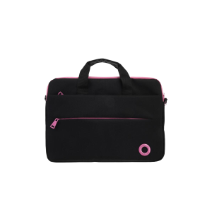 FUNDA PORTANOTEBOOK NEGRO CON FUCSIA ACPN06 AGARRATE CATALINA