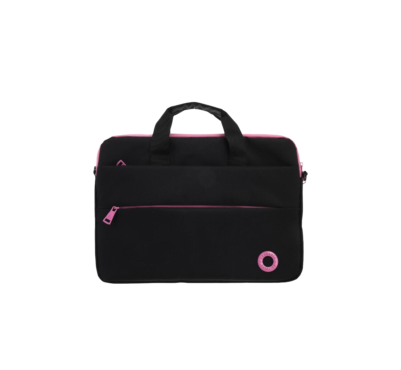 FUNDA PORTANOTEBOOK NEGRO CON FUCSIA ACPN06 AGARRATE CATALINA