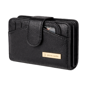 SET BILLETERA Y TARJETERO NEGRO PC723/727 PIERRE CARDIN