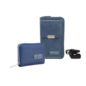 SET BILLETERA Y TARJETERO CELESTE AC2674/2675 AGARRATE CATALINA