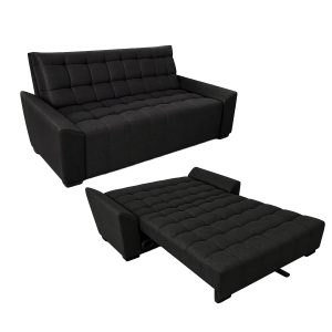 SILLON CAMA DOS CUERPOS BUCANERO LIGHT NEGRO AIMARETTI