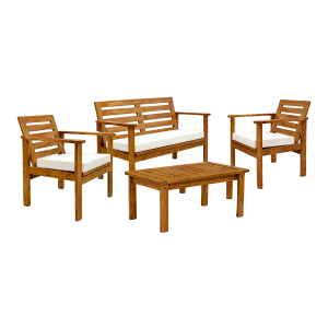 JUEGO SILLON EXTERIOR 2 CUERPOS + 2 DE 1 CUERPO + MESA RATONA C/ALMOHADONES DE FRANCE