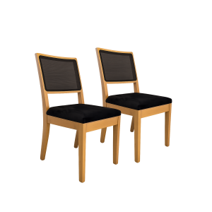 SILLA TAPIZADAS X2 MIEL/NEGRO OT000112 DE FRANCE