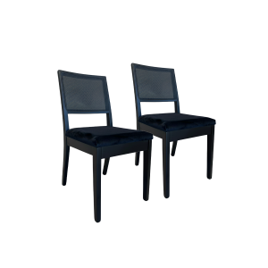 SILLA TAPIZADAS X2 NEGRO/NEGRO OT000113 DE FRANCE